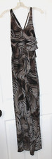 KAREN MILLEN LEOPARD Maxi Dress 6 Sleeveless Halter FLARE