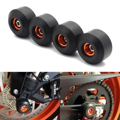 1Pair Front & Rear Axle Fork Wheel Protector Crash Sliders Cap Pad For Ktm Duke 690 R