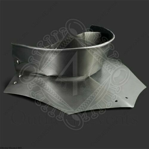 Traje de armadura de acero gótico Larp medieval traje de garganta de astilla ...