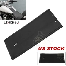 Plain Gas Tank Panel Bib PU Leather Black For Harley Fatboy FXS Dyna Wide Glide 