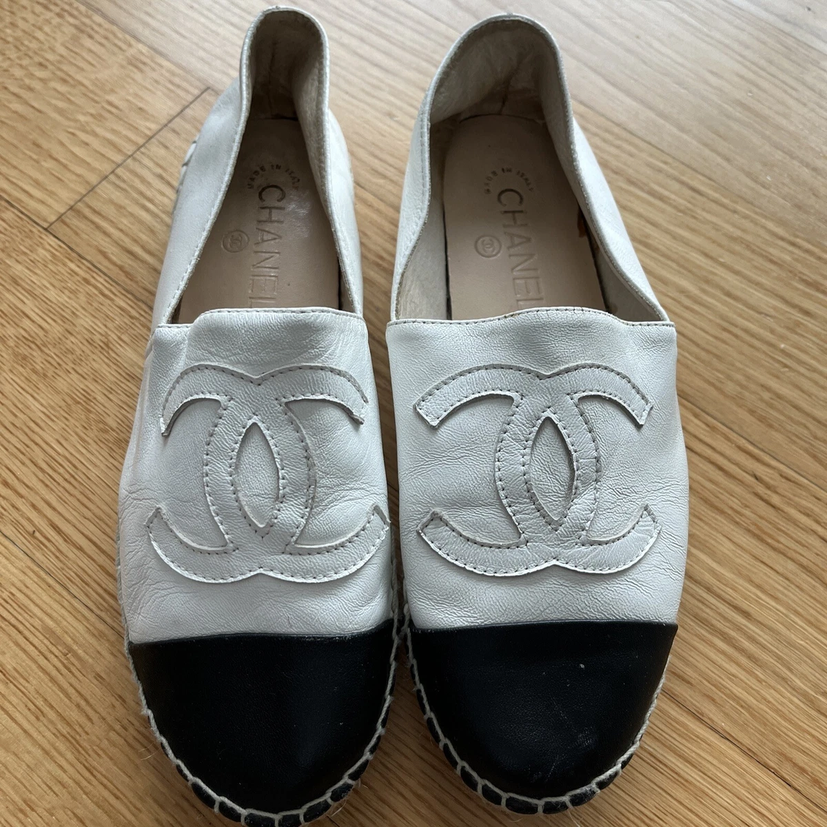 chanel white Leather espadrilles 39