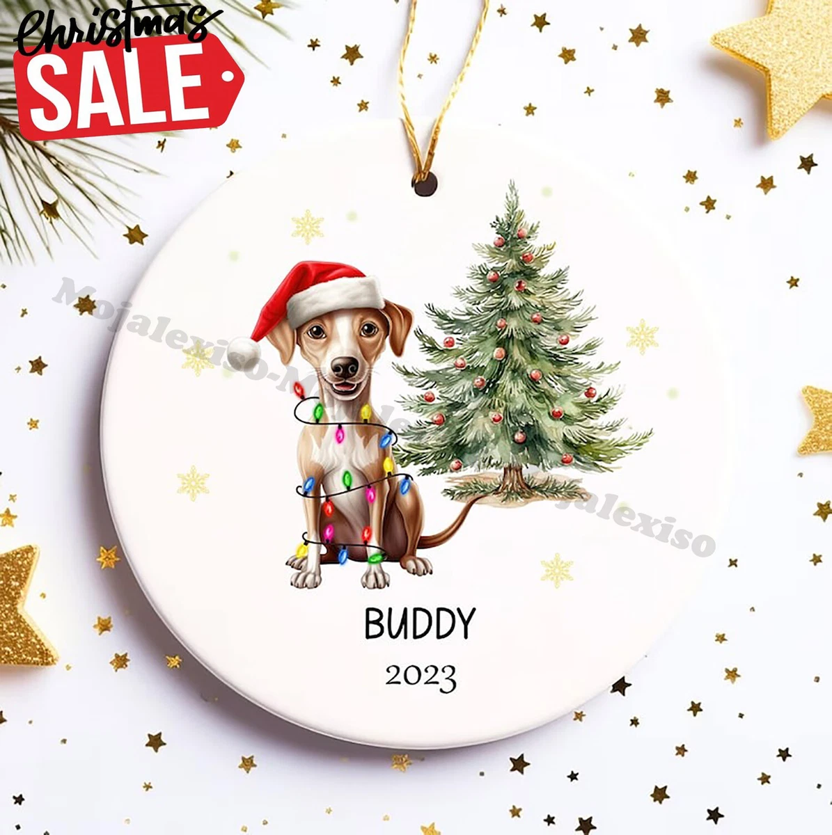 Custom Italian Greyhound Christmas Memorial Ornament Custom Pet Xmas Ornamen
