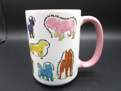 Orca Coatings White Pink Dog Sayings for Dog Lovers Coffee Tea Mug 16 oz (390)