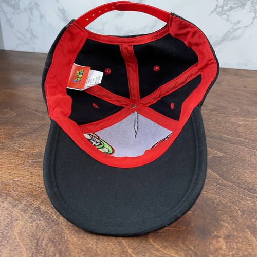 Nintendo Super Mario Bros Black & Blue Kids Adjustable Snap Back Baseball Hat - Picture 6 of 9