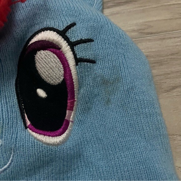 My little pony Rainbow Dash berretto capelli arcobaleno blu chiaro trecce viola