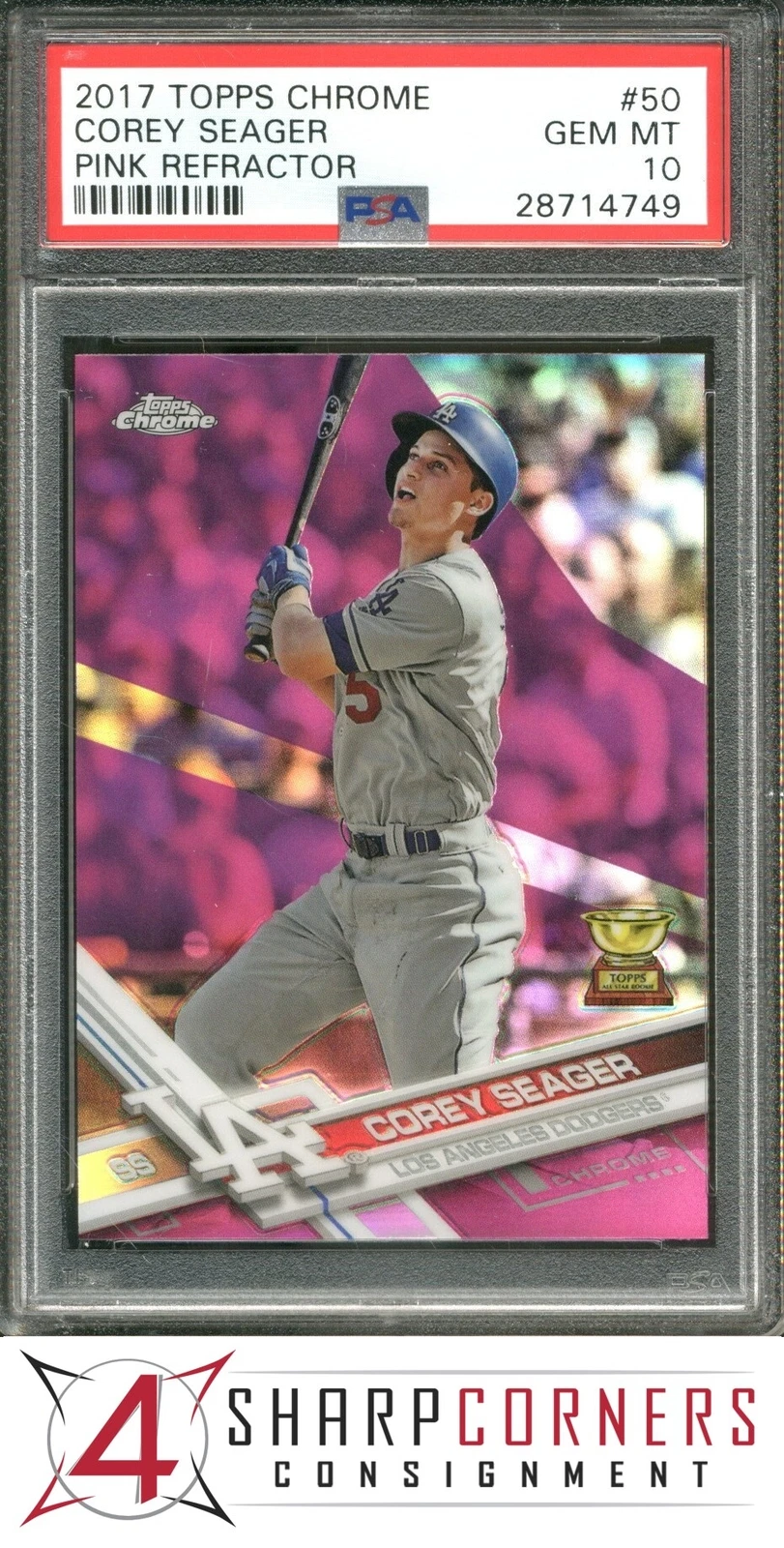 Corey Seager trading card