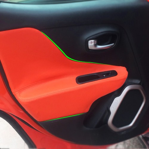 Interior Door Armrest Panel Leather Trims Cover For Jeep Renegade 2015 2016 2017 - Picture 7 of 9
