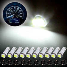 10x T5 Twist Socket PC74 Instrument Panel Cluster White Dash Light Bulb 37 73 70