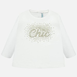 maglietta bianca manica lunga bambina