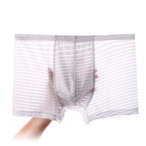 Herren Eis Seide Höschen Netz Unterwäsche nahtlos Boxershorts atmungsaktiv ultradünn - Bild 7 von 18