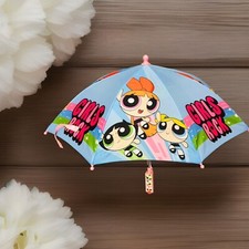 Vtg RARE Powerpuff Girls Blossom Umbrella Parasol 2002 Works Great Kids Size