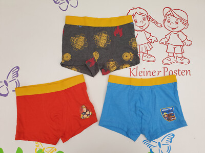 Boxershorts Feuerwehrmann Sam 3er Pack Größe 98/104 110/116 122/128
