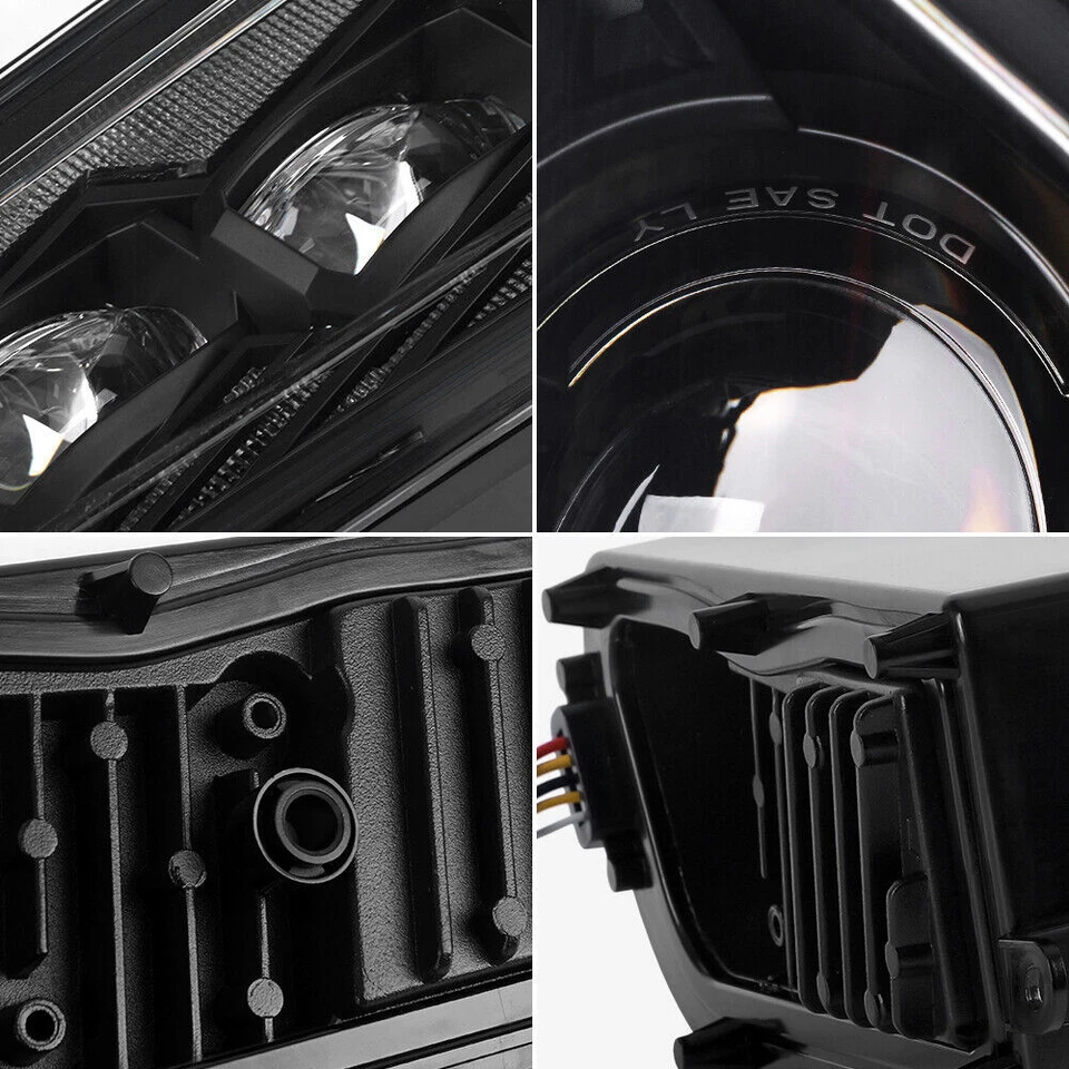 for Polaris General RZR 900 1000 XP Turbo 2014-2019 Pair LED Halo Headlights - Image 4 of 4