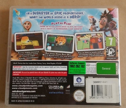 Cloudy With A Chance Of Meatballs - Nintendo DS Game - Picture 2 of 3