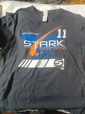 Iron Man Tony Stark Industries Motor Racing Team Graphic T-shirt Black XL