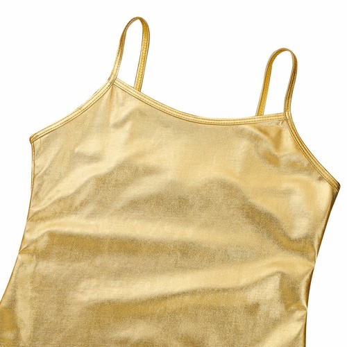 Kids Girls Shiny Metallic Hip Hop Dance Crop Tops Tank Top Gymnastics Vest Tee - Picture 11 of 146