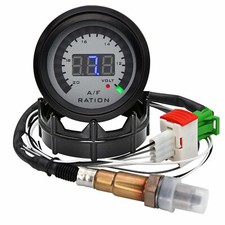 2 52mm Digital Air Fuel Ratio Gauge Voltmeter With Narrowband O2 Oxygen Sensor