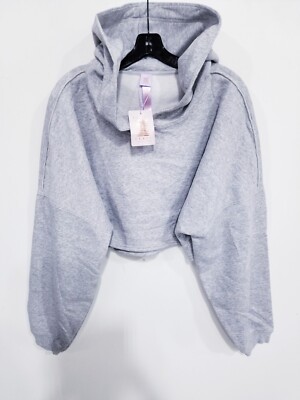 Savage x Fenty Xssential Cropped Hoodie in Grey Sz 1X