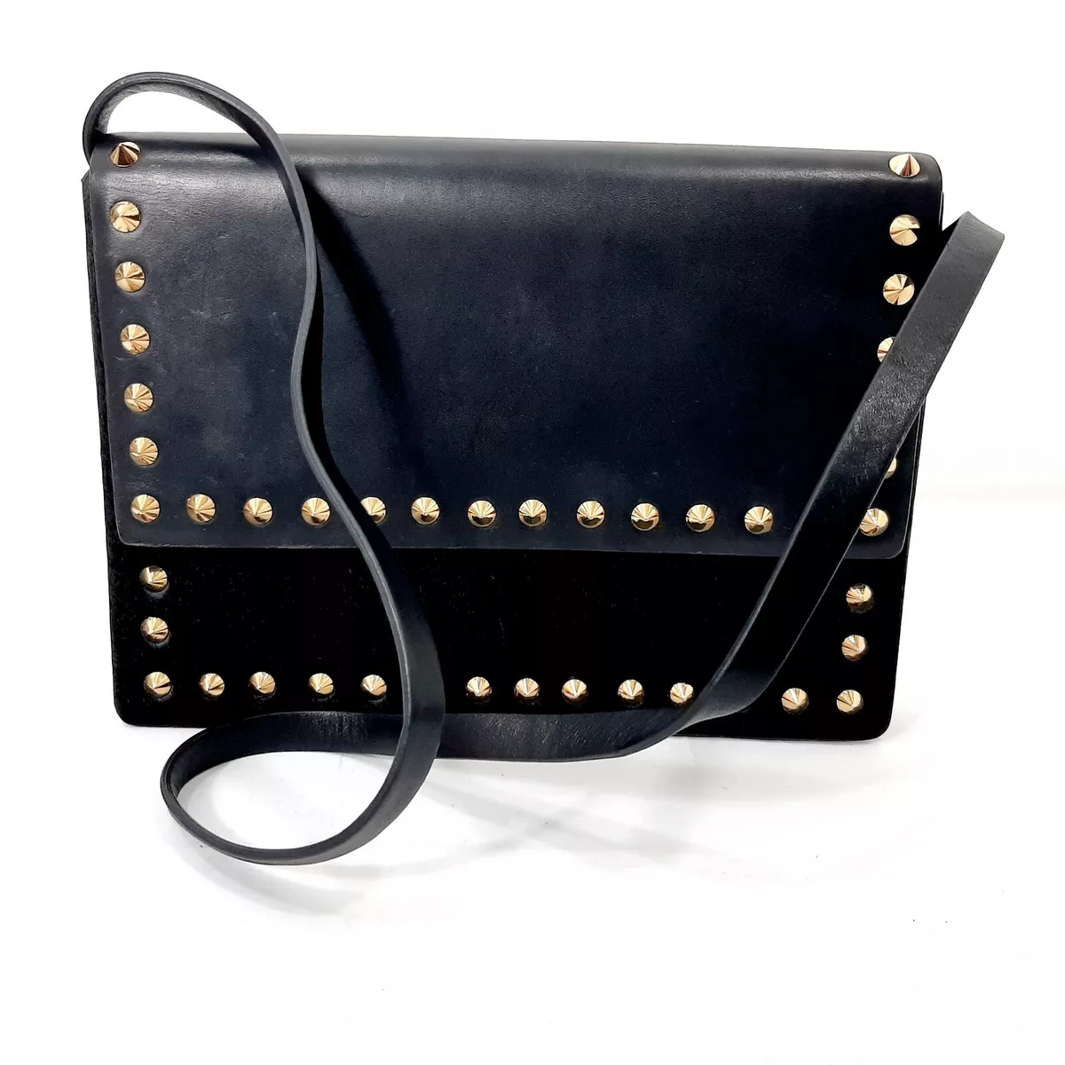 Zara - Studded Crossbody Wallet Bag - Black - Women