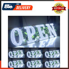 30"X10" Large Led Open Signs for Business Super Bright Unique Design White Open