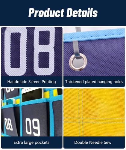 Numbered Hanging Pocket Chart Classroom Mobile Phone Bag Digital Pocket Wall ... - Picture 5 of 7