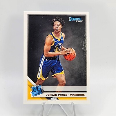 2019-20 Panini Donruss Rated Rookie Jordan Poole RC #226 Golden State  Warriors