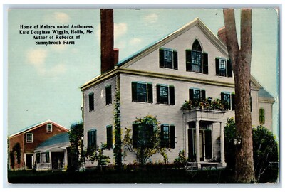 c1910's Home Of Maines Authoress Kate Douglas Wiggin Hollis Maine ME Postcard