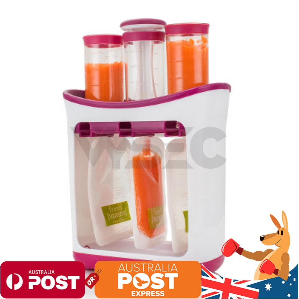Infant Baby Feeding Food Squeeze Maker Toddler Fruit Puree Storage Pouch Kit DIY - image 2 of 4