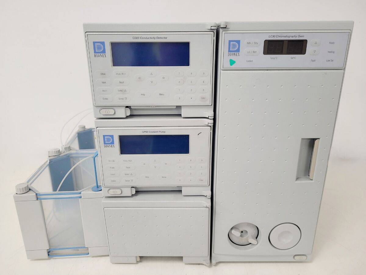 Dionex Ion Chromatography System AS40, CD20, GP50, LC30 Lab Dionex Ion Chromatography System AS40, CD20, GP50, LC30 Lab