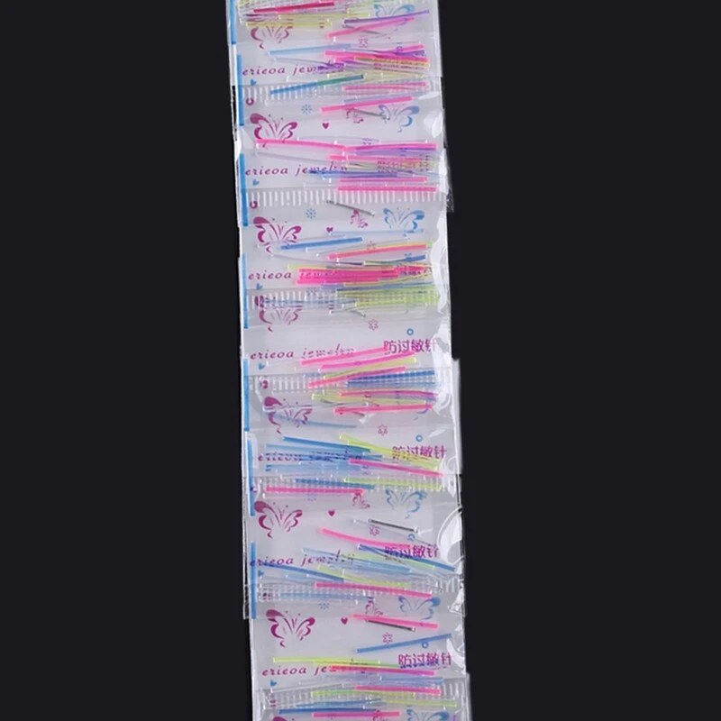 Joyería hipoalergénica para orejas de plástico para mujeres y hombres 250 un. Foto 3 de 4