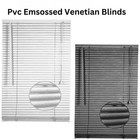 Embossed PVC Venetian Blinds Window Treatment Easy Fitting Trimmable UK