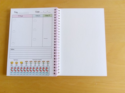 DIET FOOD DIARY SLIMMING Weight Dieting TRACKER JOURNAL,Exercise A5 Red Spot - Picture 5 of 5