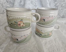 Home Beautiful Homecoming Stoneware Set of 4 Cups