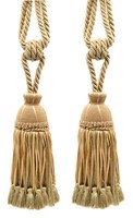 DÉCopro Quaste Zugband, Stil # TBHR095, Farbe #81878 - Eiche Beige [ Set Mit 2]