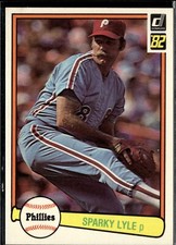 1982 Donruss baseball #189 SPARKY LYLE Philadelphia Phillies D1