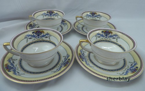 Vintage H&C Selb Bavaria Deutschland HC504 Heinrich & Co 4X Tasse & Untertasse Set - Bild 2 von 7
