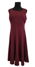 Jessica Howard Merlot Red Sleeveless Fit  Flare Knit Dress Size 12