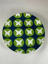 CB2 Modern Green Butterfly Pattern Flutter 6" Plate Small Plate - Multiple Avail