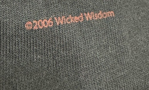 Chemise Wicked Wisdom 2006 Tour Band noire Jada Pinkett Smith homme taille L *NEUF* - Photo 4/5