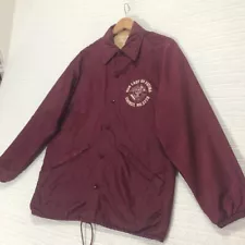 King Louie Vintage Coach Jacket Knights of Columbus Maroon Snap Front M