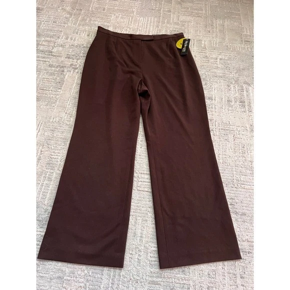 Pantalones de Carrera Style & Co Mujer Café Grano Pierna Recta Elastizados Talla Grande 16W Foto 2 de 4