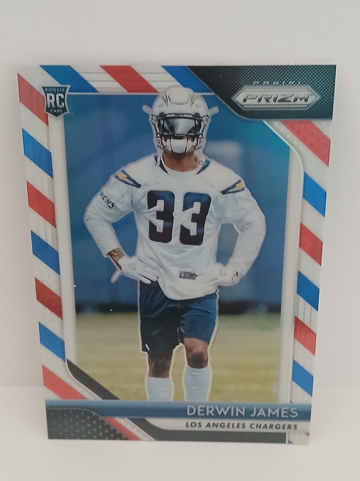 2018 Panini Prizm #248 Derwin James Prizm Red White Blue Rookie Chargers