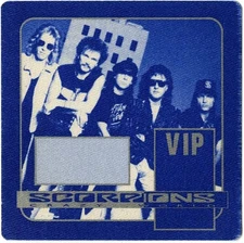 Scorpions 1990 Crazy World Concert Tour VIP Backstage Pass