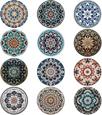 Trillionn 12 Pack Felt Cup Coasters for Drink, Absorbent Coasters for Coffee, Cl