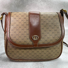 Gucci GG Monogram Beige/Brown Canvas Shoulder Bag Medium Adjustable Strap