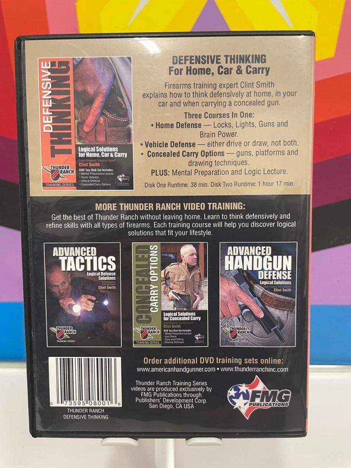 Thunder Ranch Defensive Thinking Clint Smith 2 Disk Set DVD RARE! Out of Print! Foto 2 de 2
