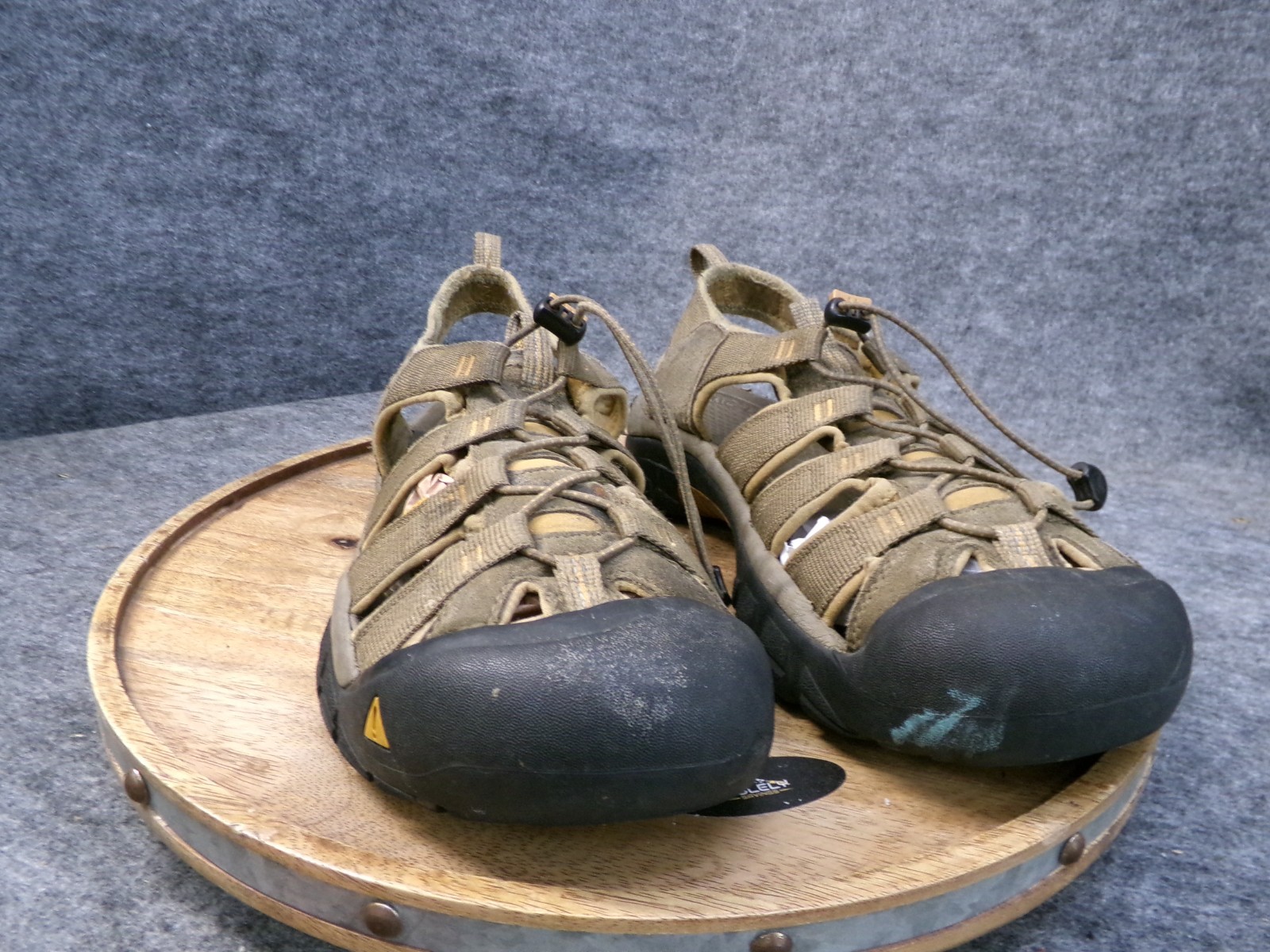 Sandali da trekking KEEN Newport H2 impermeabili in pelle marrone da uomo taglia 14 USA 1001870