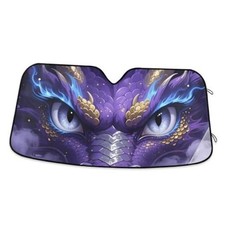 Purple Dragon Eyes Car Windshield Sun Shade Sunshade For Front 53 X 23.5 Inch