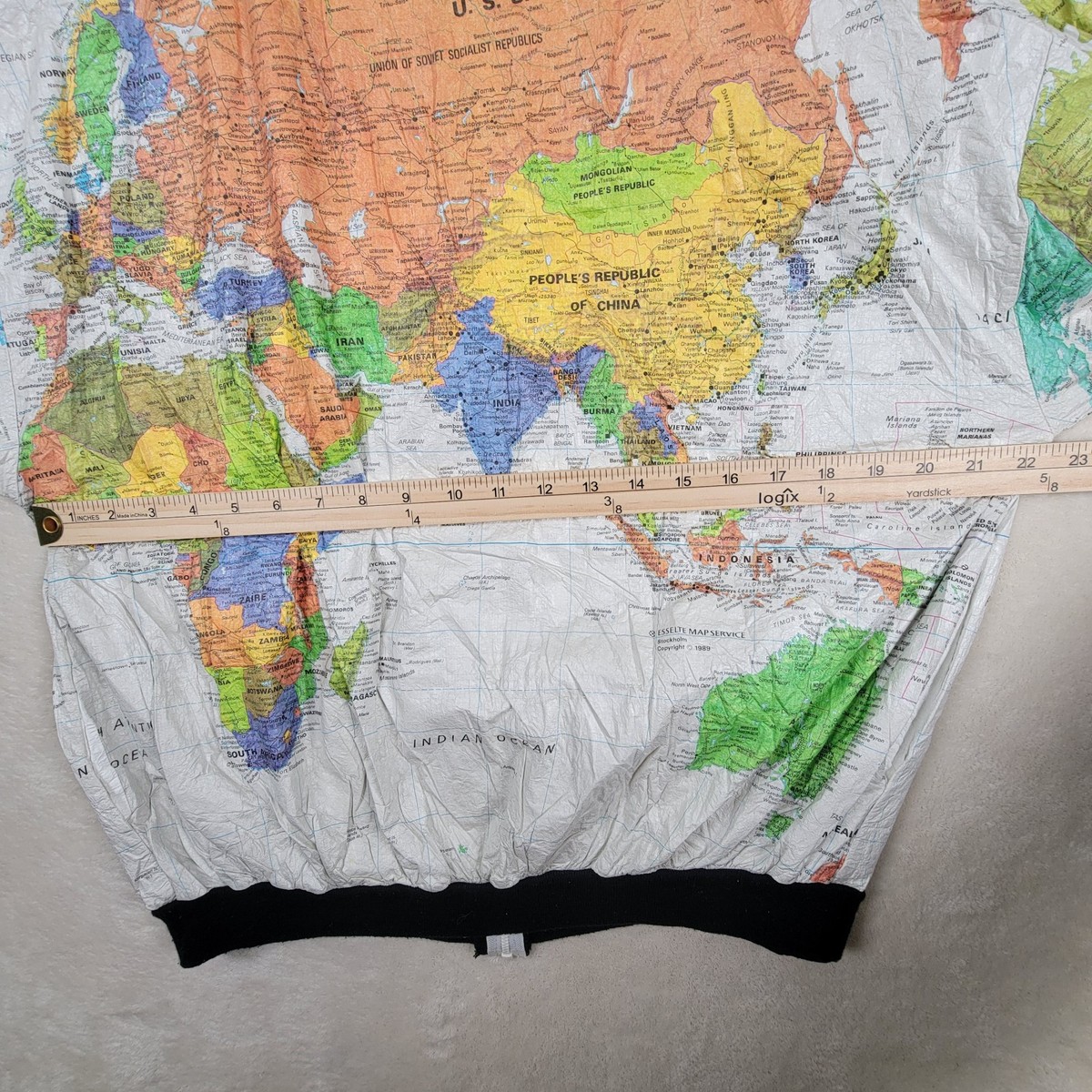 Vintage Wearin The World Bio-Sphere 2 Earth Globe Map Paper