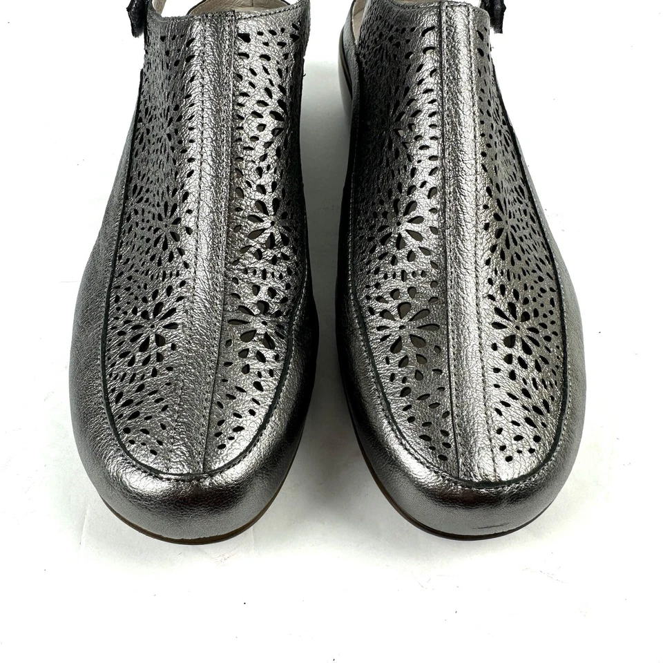 Zapatos Easy Spirit Sedawn 10 Estrechos Plateados Eslinga Recorte Trasero Nuevos Foto 4 de 4